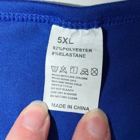 Boutique Womens Butterfly T Shirt Top Short Sleeve Pullover Floral Blue 5XL - Picture 7 of 7